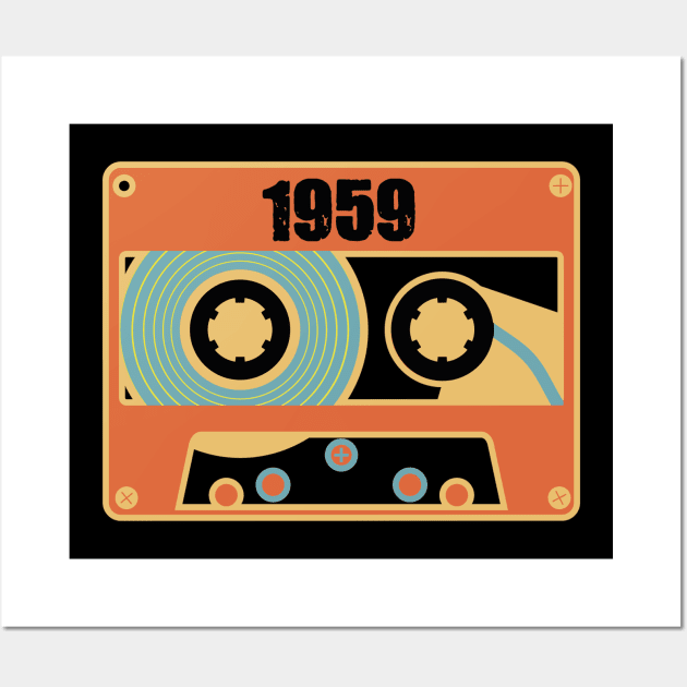 Awesome gift idea for 60th birthday. Vintage lovers gift idea. 60th Gift Idea. Original parts inside since 1959 Wall Art by dconciente